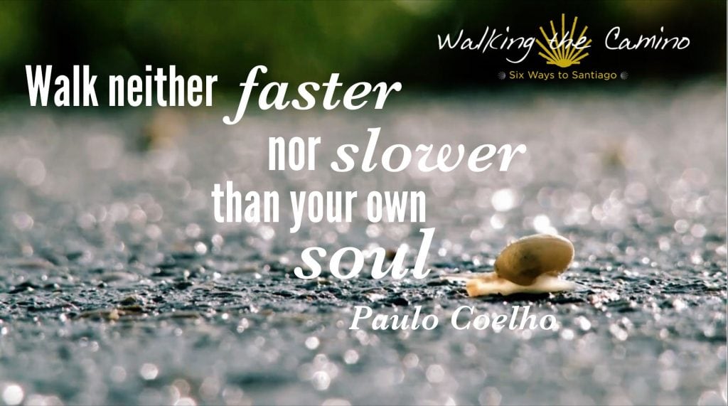 "Walk neither faster nor slower thank your own soul." Paulo Coelho