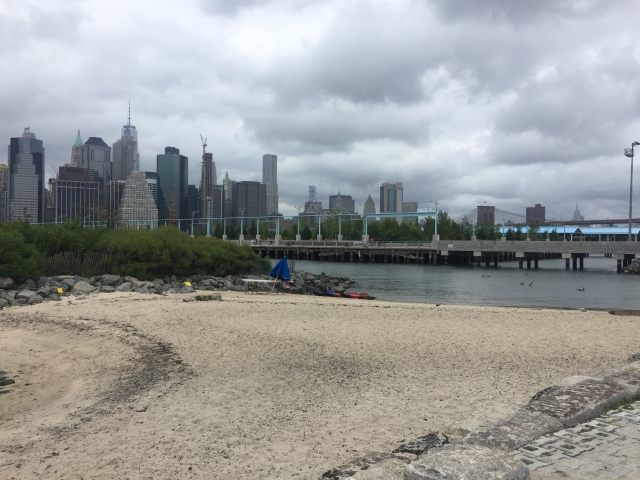 The beach pier at Brooklyn waterfront