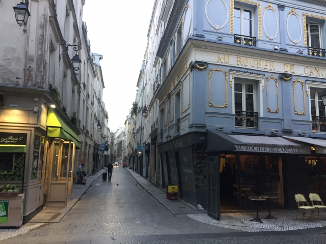 The streets of Paris near our airbnb