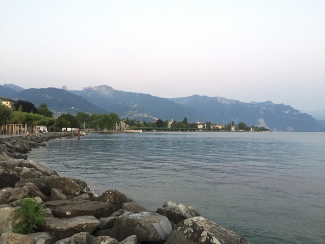 beside the lake in Vevey