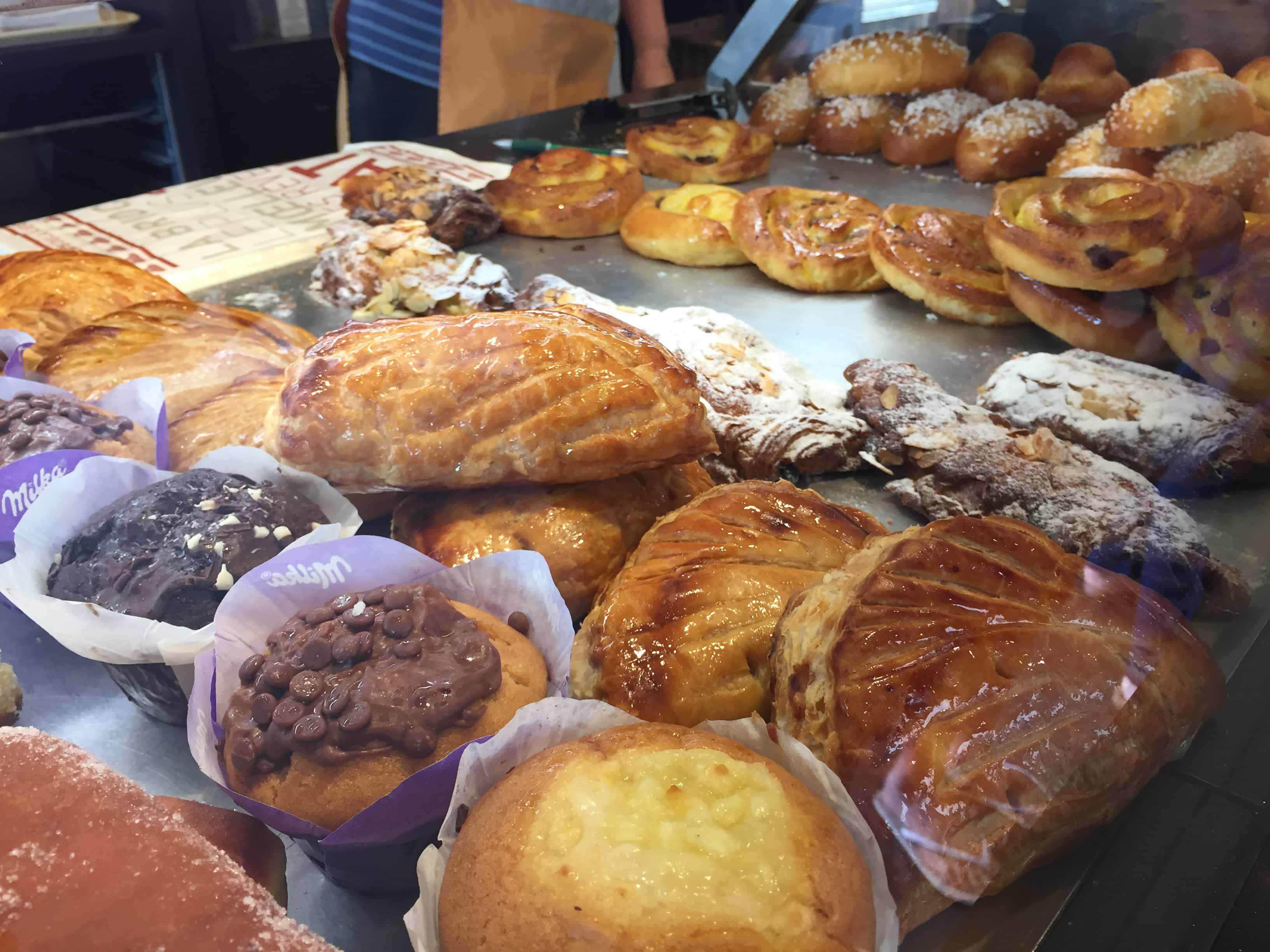Delicious baked items at a boulangerie close to the studio