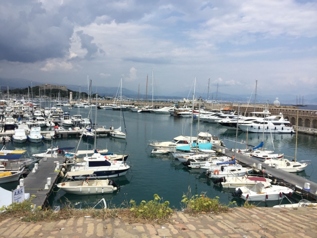 Boats in the harbour of Antibes