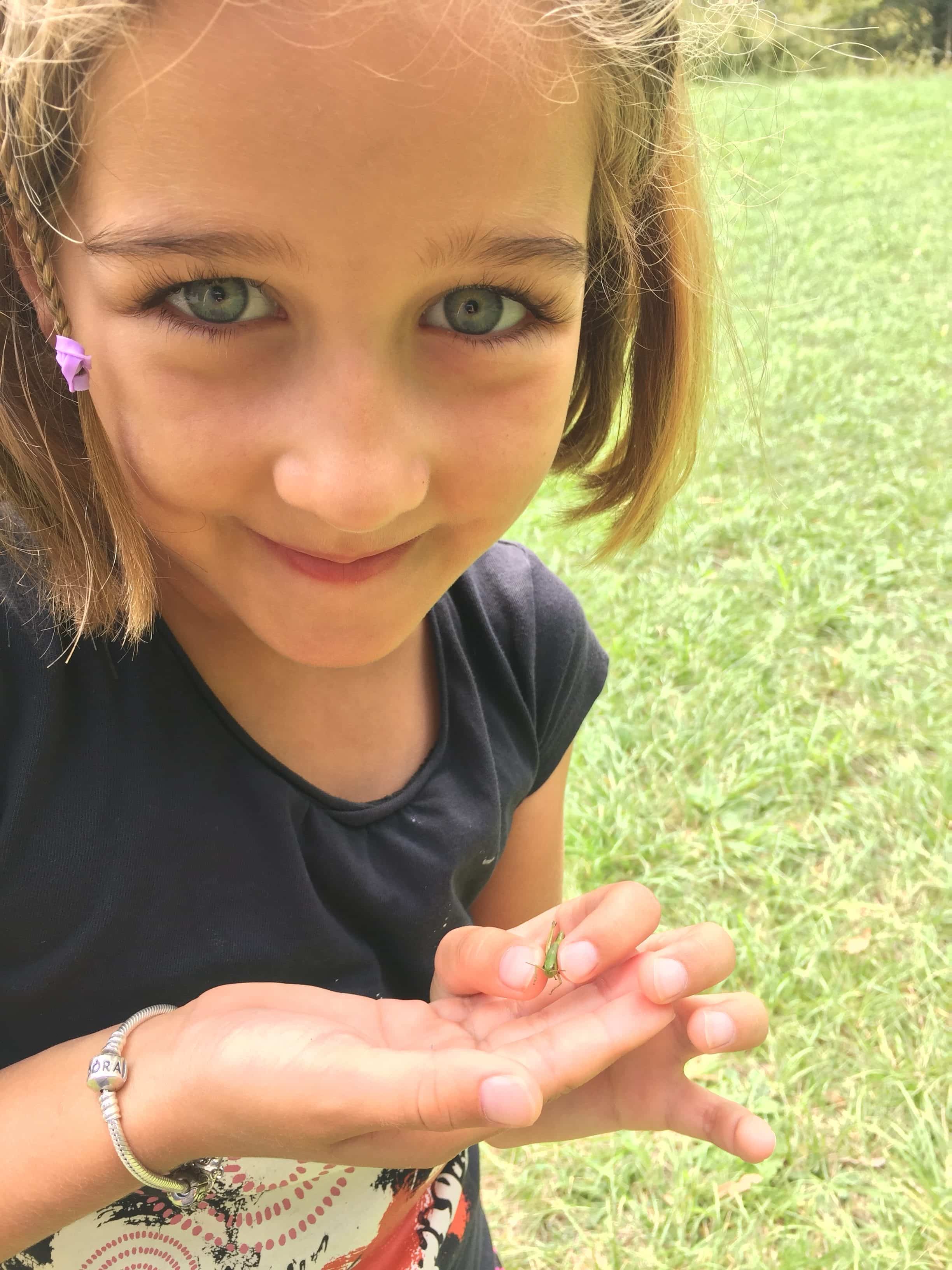 Vivi loves to catch grasshoppers! Who knew!