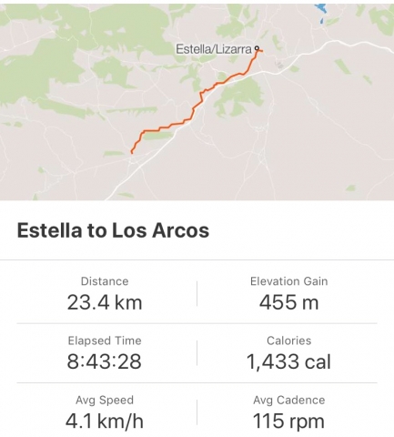 Strava: Estella to Los Arcos