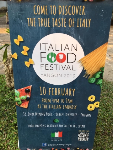 Italian food festival at the Italy Embassy