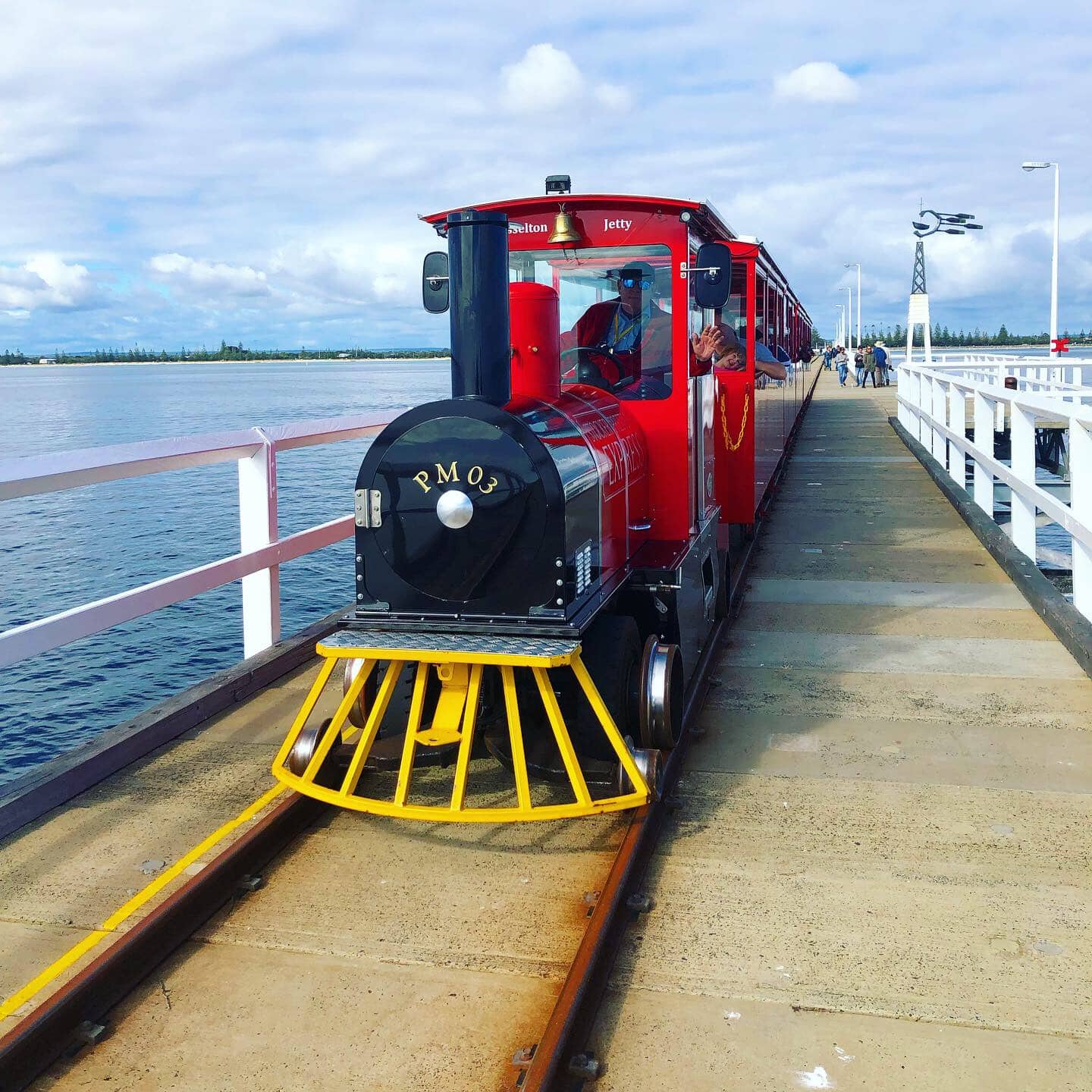 Train on the jetty